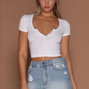 Meshki White Basia Top